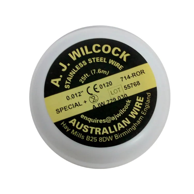 A J Wilcock stainless steel dental wire 25ft spool - Beetle Dental Uncategorized (Image 2)