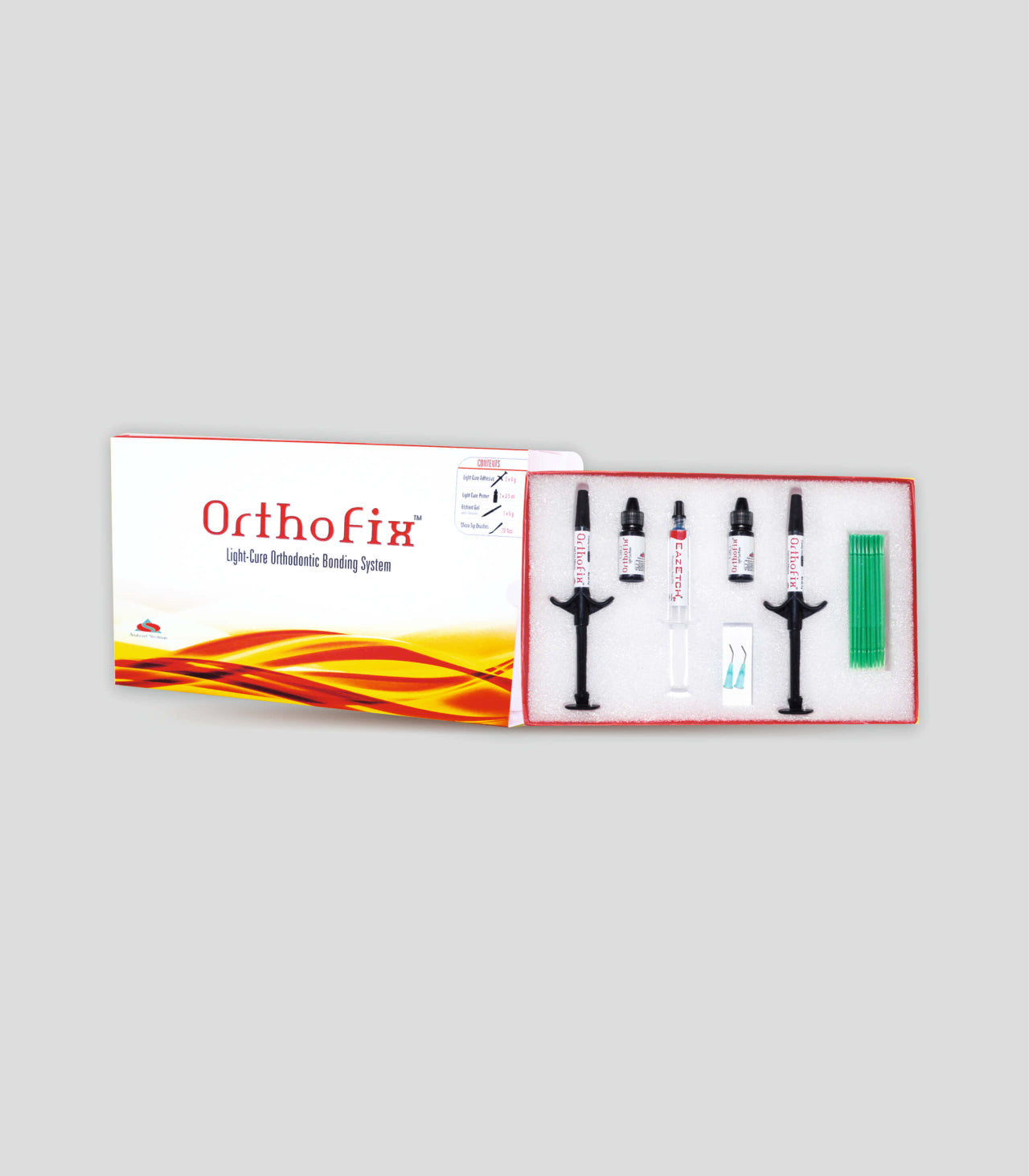 Beetle Dental Anabond Stedman Orthofix adhesive kit with syringes and bonding components in a white and orange box