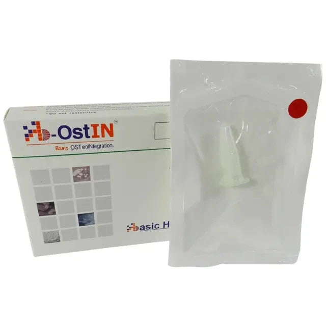 B-Ostin bone graft packaging with sterilized graft material for dental procedures