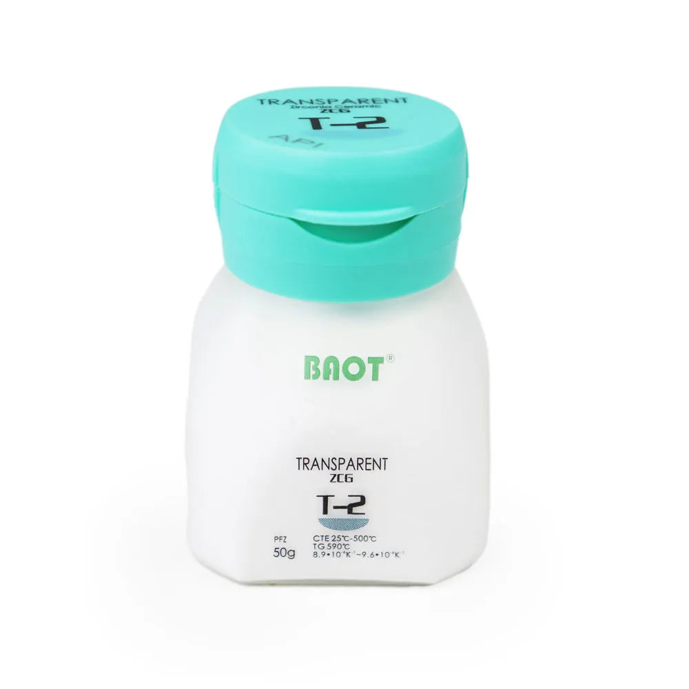 Beetle Dental Transparent Zirconia Ceramic Blocks in a 50g container for high-quality dental restorations