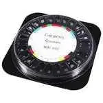 Beetle Dental ceramic dental brackets arranged in a black organizer for orthodontic use
