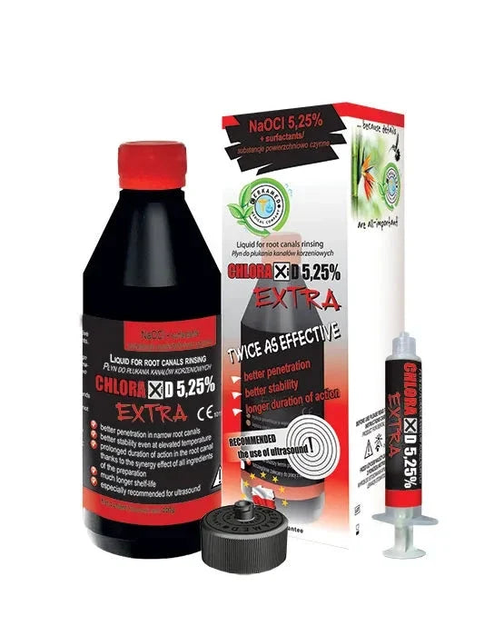 Beetle Dental Cerkamed Chlor 5.25 percent Liquid for root canals rinsing with syringe and cap buy Cerkamed Chlor online