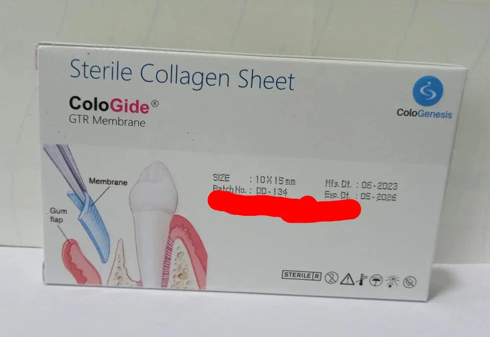 ColoGuide GTR Membrane by Beetle Dental in 10x15 cm size for dental procedures, buy GTR membrane Beetle Dental.