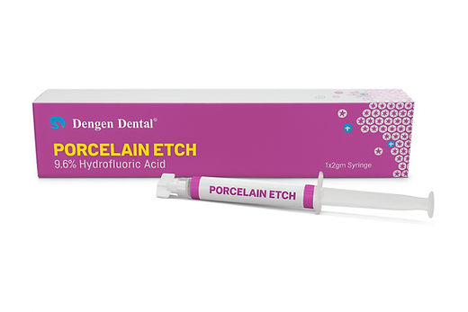 Beetle Dental porcelain etch 9.6 percent syringe and box for porcelain surface etching and dental bonding