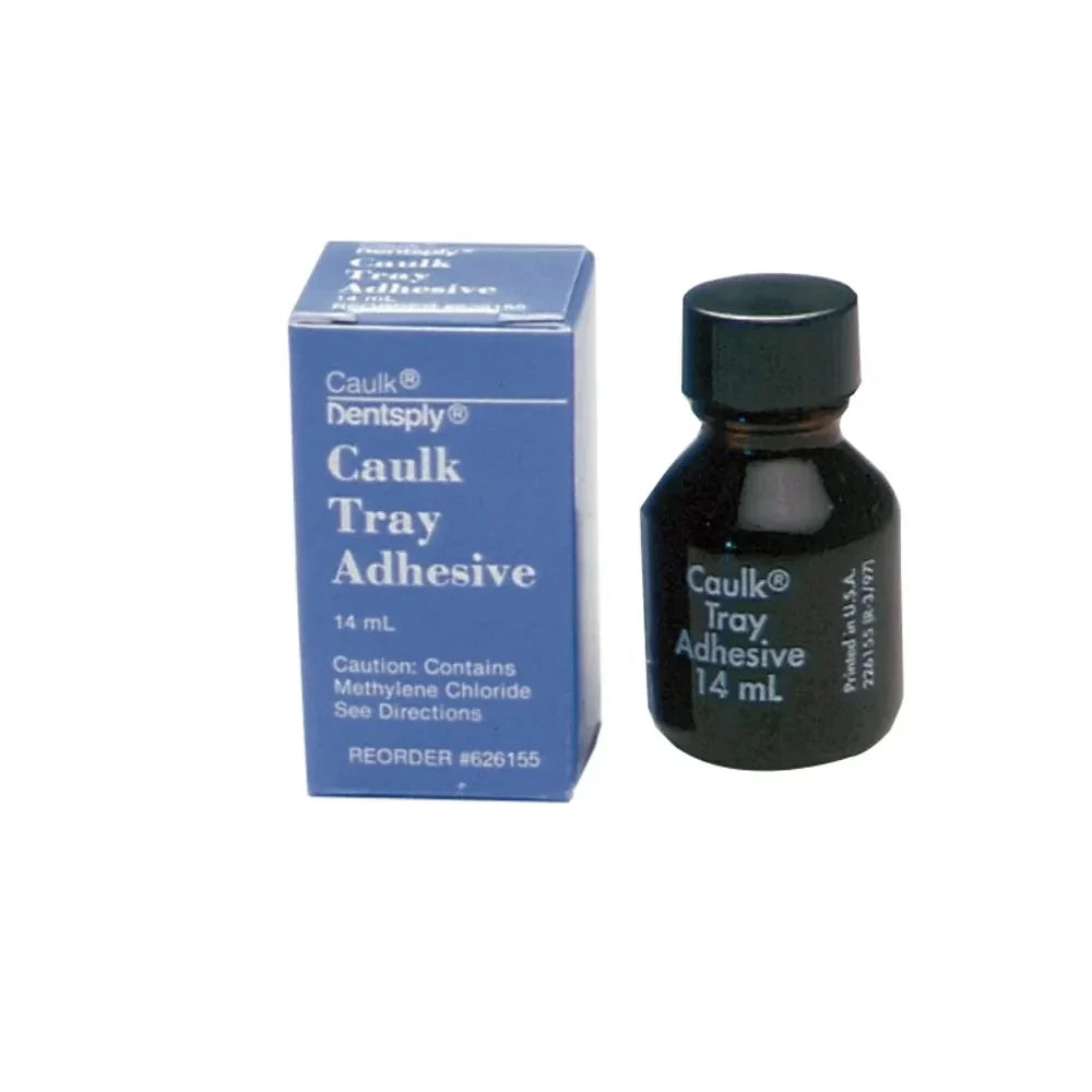 Dentsply Caulk Tray Adhesive 14 mL Bottle with Blue Packaging for Dental Use