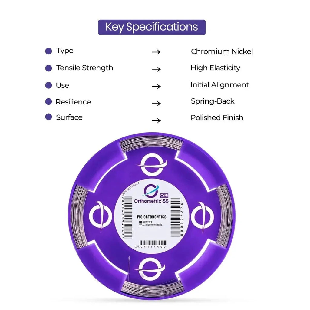 Beetle Dental Orthodontic Stainless Steel Wire Roll with High Elasticity and Polished Finish for Initial Alignment