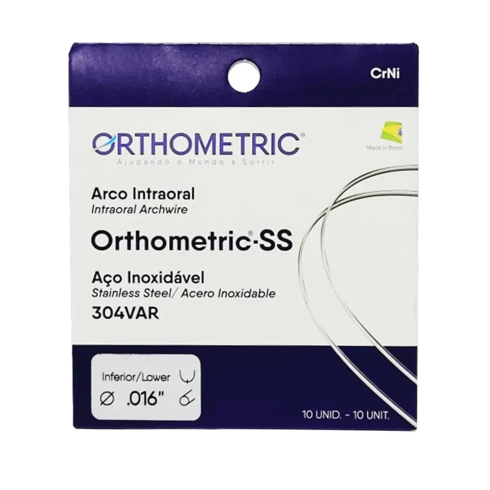Orthometric SS archwires pack with stainless steel 304VAR for dental use