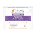 Beetle Dental Prime Dental Restorite Nano Hybrid Kit white and purple composite kit box with branding