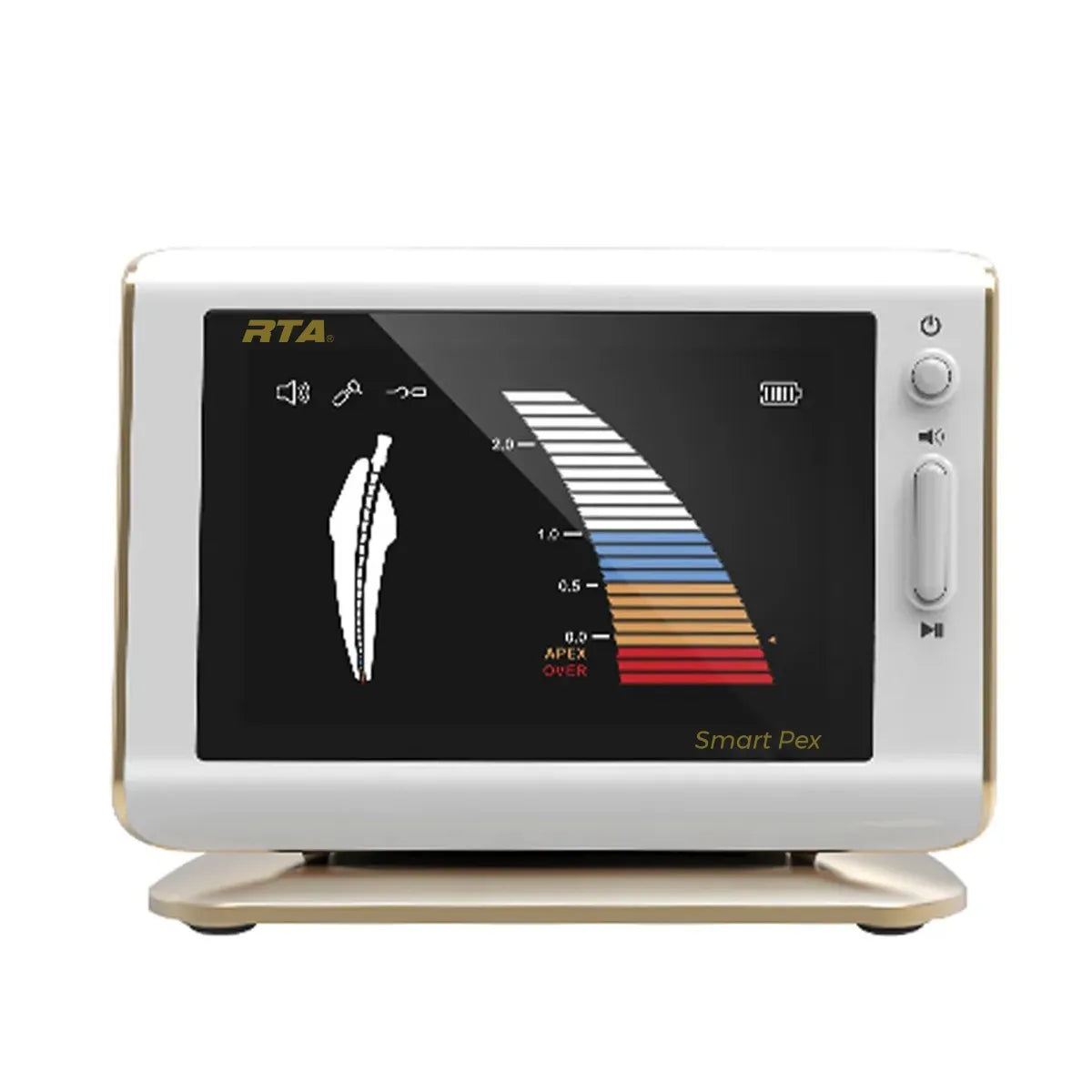 Beetle Dental Smart Pex apex locator endomotor combo device with color screen displaying root canal measurement graphics