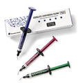 Tokuyama Estelite Universal Flow dental composite syringes in three shades for dental restoration