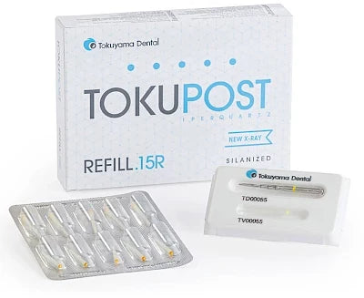 Tokuyama Tokupost refill pack including sterilized X-ray film and packaging for dental use