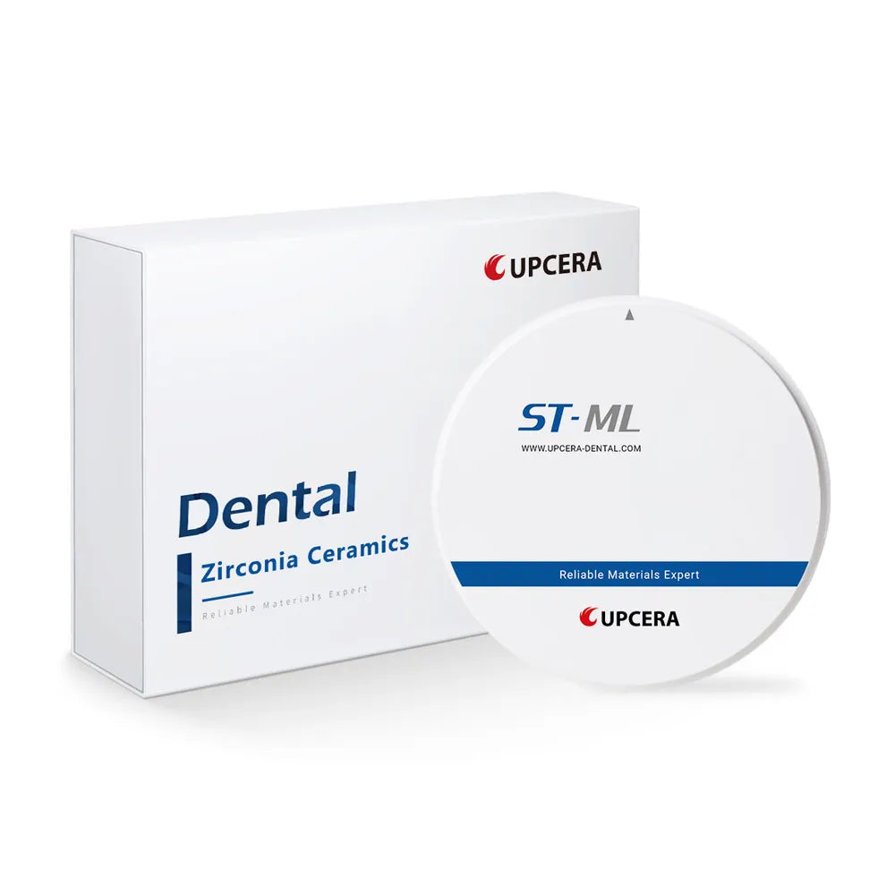 Upcera dental zirconia blanks in a box for high-quality dental restorations and ceramics