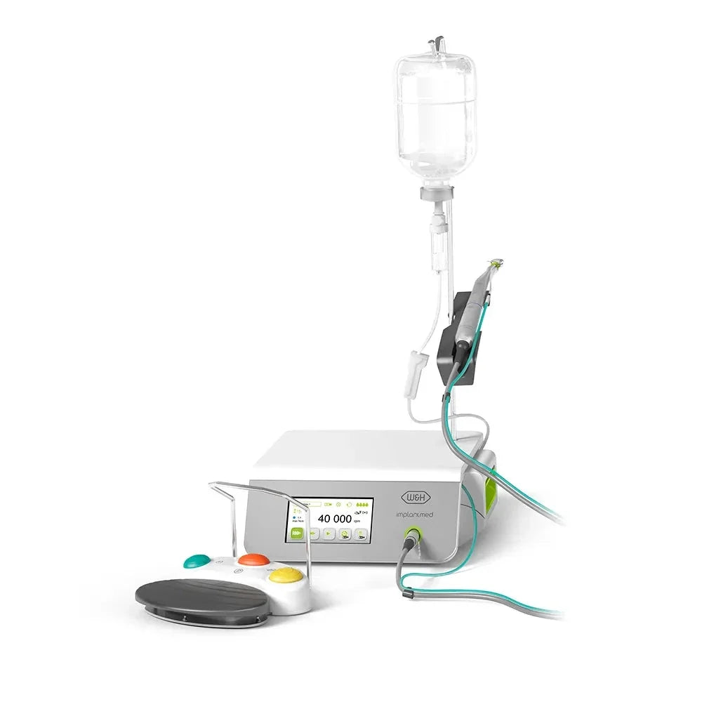 W and H Implantmed Surgical Unit with display and control footswitch for dental procedures