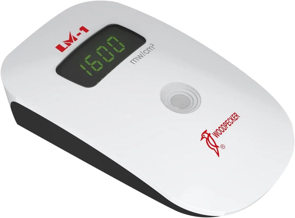 Woodpecker LED curing light intensity meter compact white handheld device with digital display