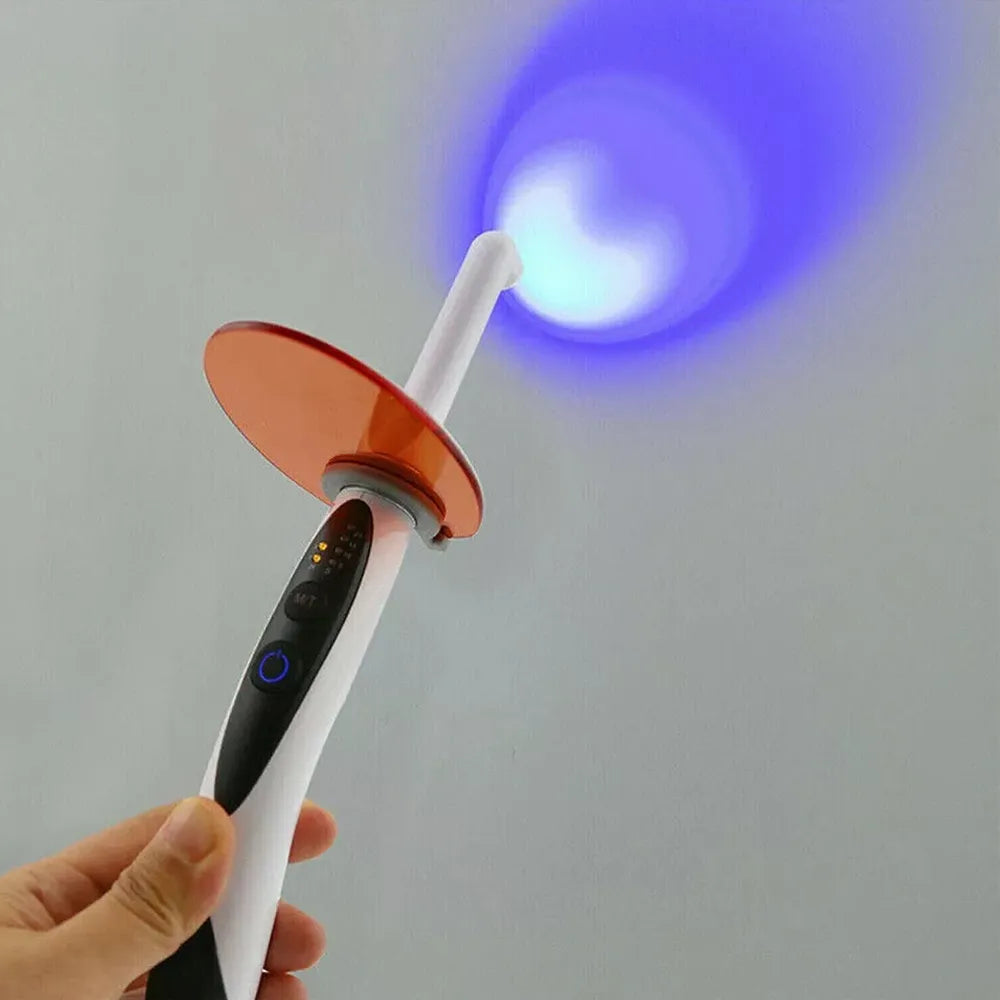 Beetle Dental Woodpecker LED light cure probes handheld dental curing light with blue LED and orange shield
