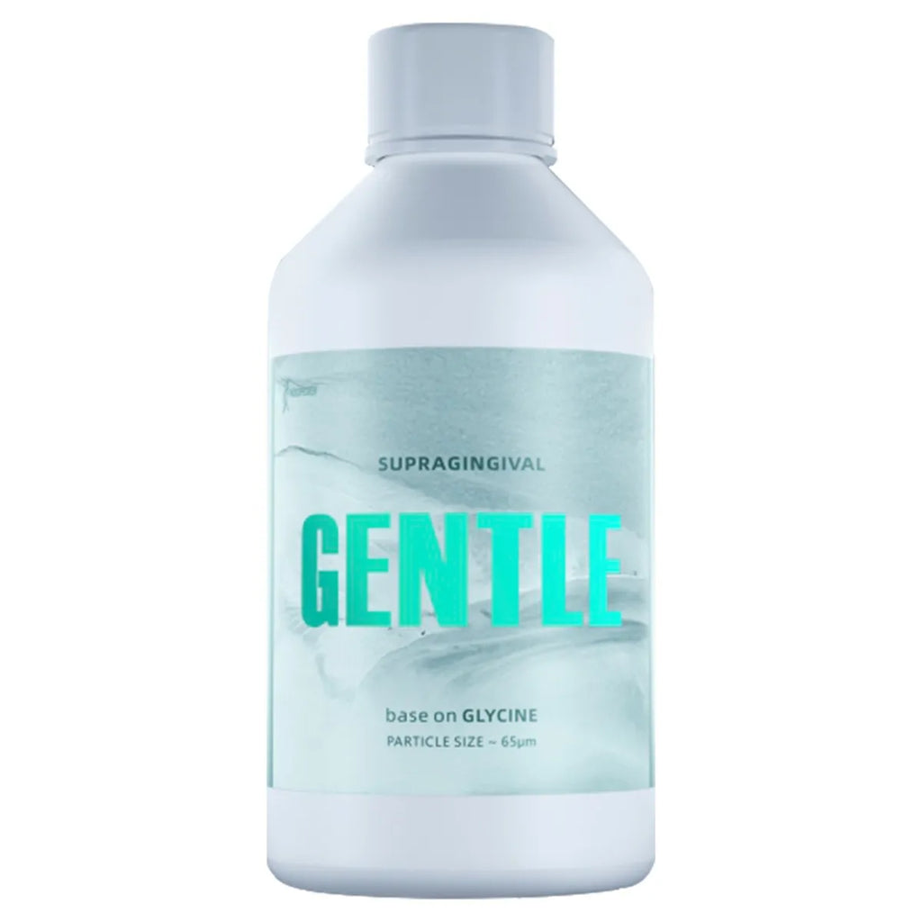 Woodpecker Prophylaxis Powder gentle glycine supragingival dental powder in white bottle by Beetle Dental
